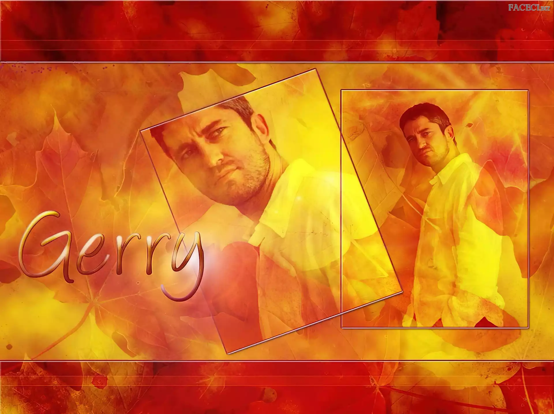 biała koszula, Gerard Butler, listki