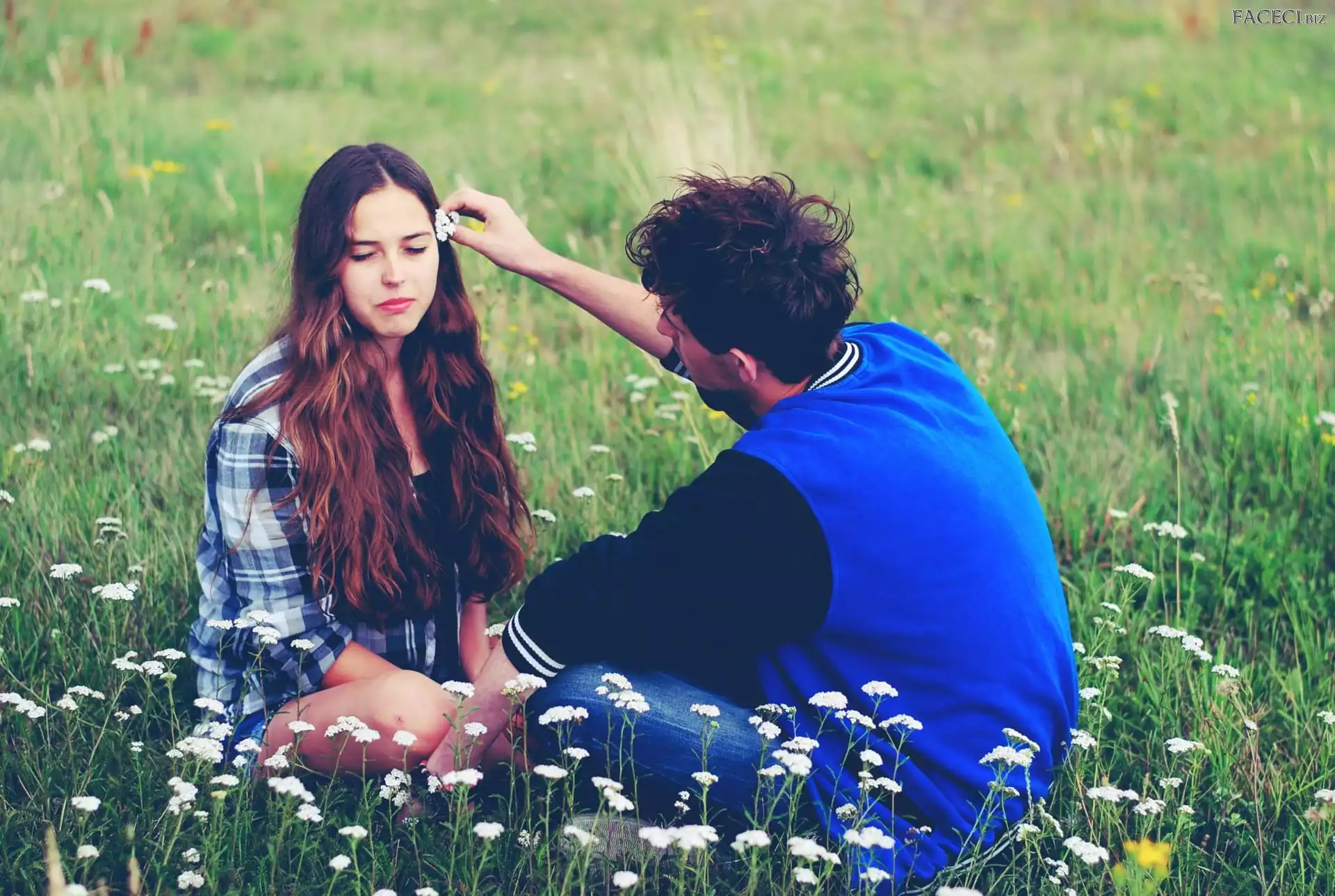 Łąka, Kobieta, Mężczyzna