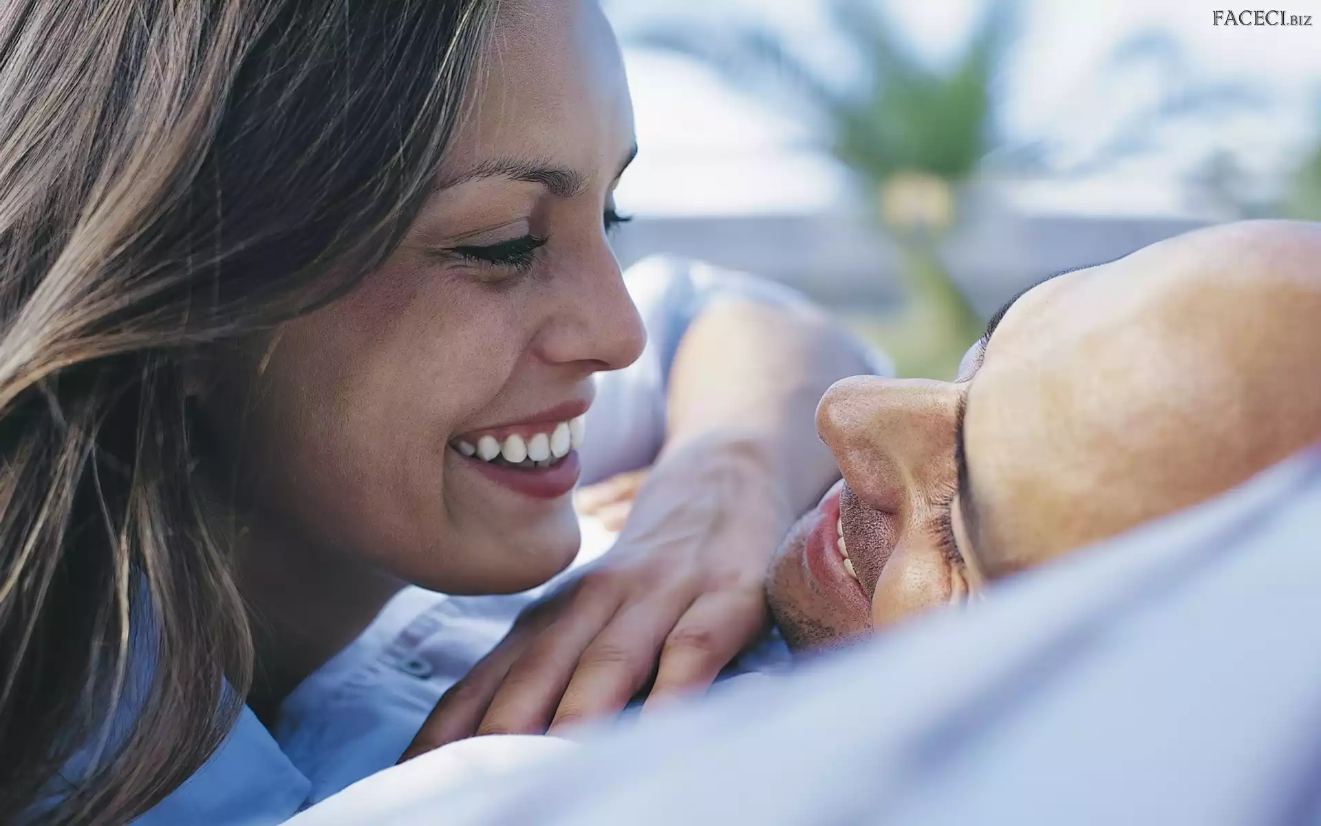 Para, Miłość, Uśmiechnięta, Twarze